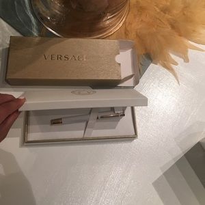 Brand new white Versace pen.