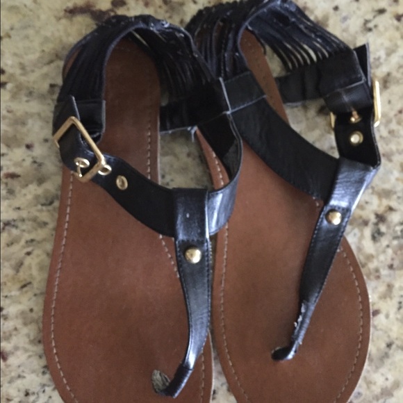 Black Sandals Size 8