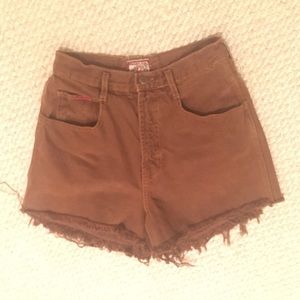 Vintage Brown high wasted Jean shorts