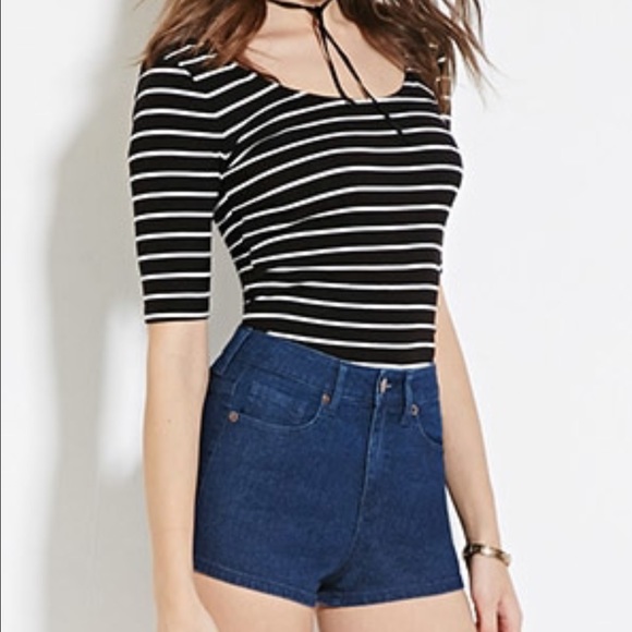 🌸Forever 21 high waisted jean shorts