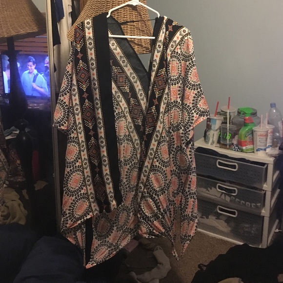 Tribal print kimono