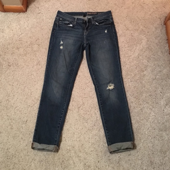 GAP Denim - Distressed Gap boyfriend ankle pants