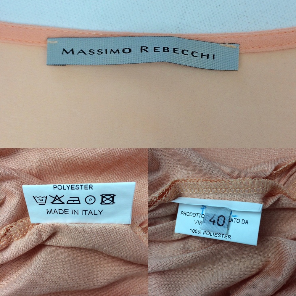 Brand new without tag peach dress. Made in Italy. - Picture 4 of 4
