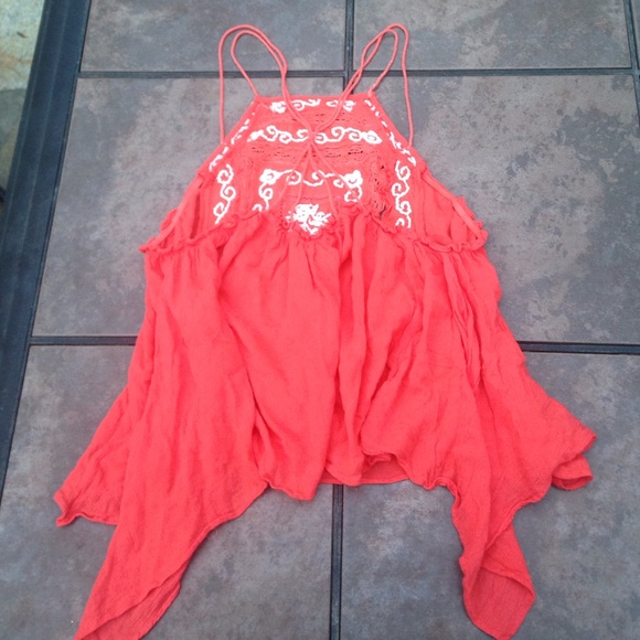 Free People Salmon Top