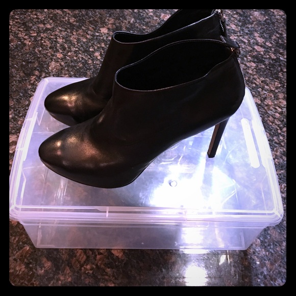 Beautiful Black Leather Booties