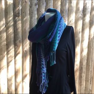 Green, Blue and Purple Scarf