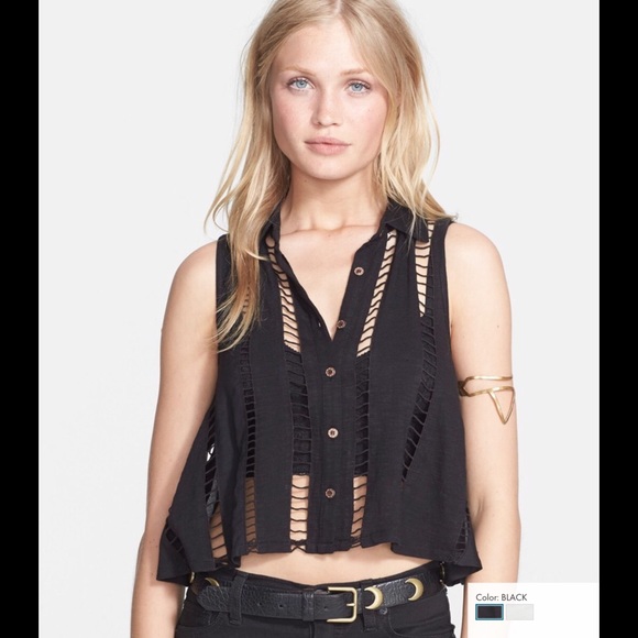 SOLD OUT NWT. Free People cropped cotton shirt.