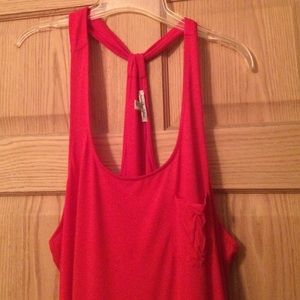 Red American eagle maxi dress