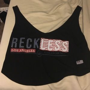 Young & reckless crop top