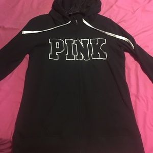 Black PINK zip up hoodie (long)