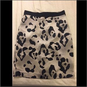 Ann Taylor Leopard Skirt Size 4P