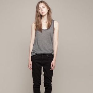Rag & Bone charcoal open back tank size M