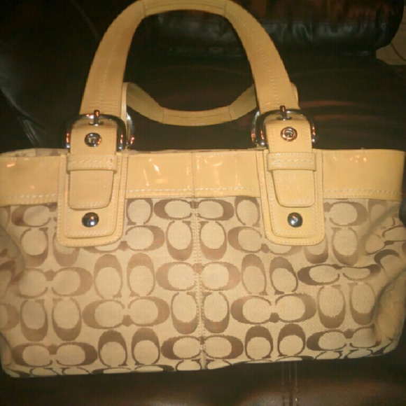 *Sold*Authentic Coach monogrammed purse - Picture 2 of 4