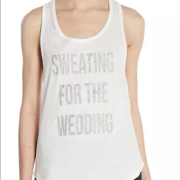 Sweating For The Wedding workout tank XL👰🏻#goals - Picture 2 of 4