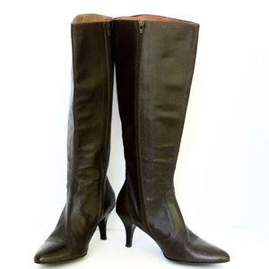 Size 8 JCrew brown leather boots