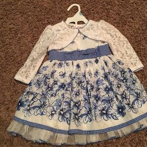 White and blue cute dress! New!
