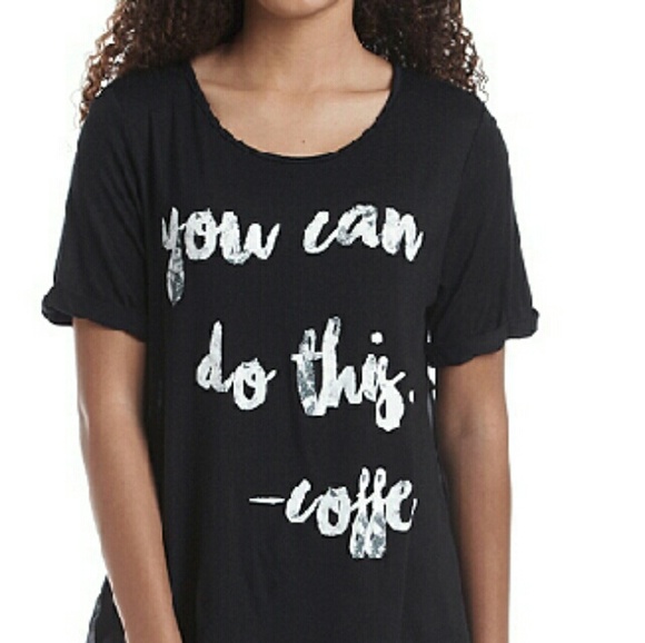 You can do this -coffee screen tee. Chiffon back - Picture 2 of 3