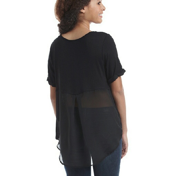 You can do this -coffee screen tee. Chiffon back - Picture 3 of 3