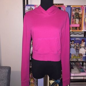 Old Navy hot pink cropped hoodie!!