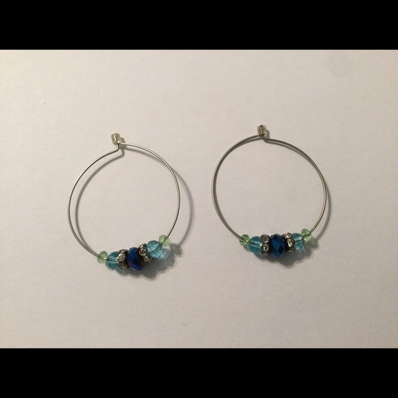 Beaded hoop earrings