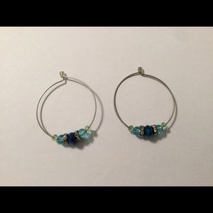 Beaded hoop earrings