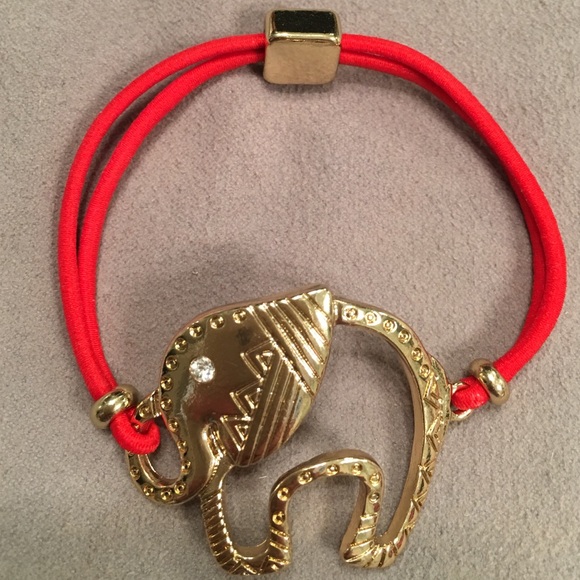 ALABAMA FANS Elephant Bracelet gold & red band - Picture 3 of 4