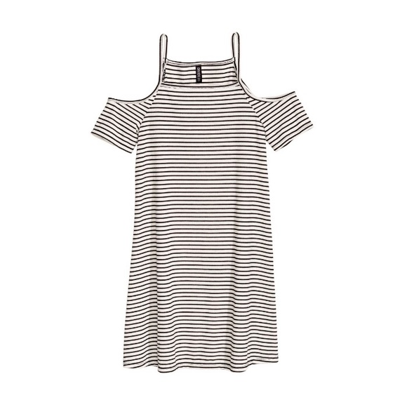 H&M Off The Shoulder Striped Dress