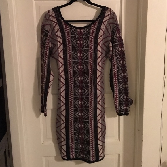 Gorgeous patterned sweater dress.