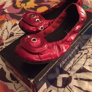 Bernardo Ruby Red Flats