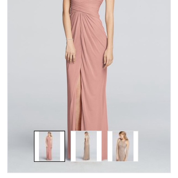 PRICE REDUCED! Pink Beaded Gown w/Ruched Waist!