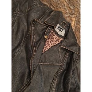 Nordstrom brown faux-leather jacket