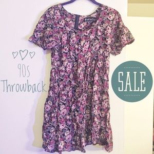 Vintage Floral Babydoll Dress