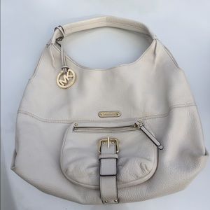 White leather Michael Kora purse
