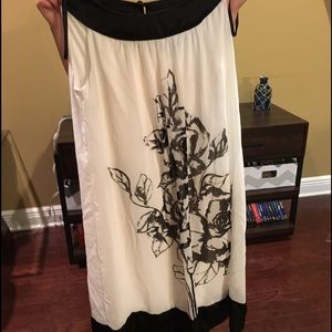 Black and white rose dress