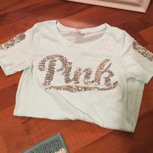 Pink bling tee