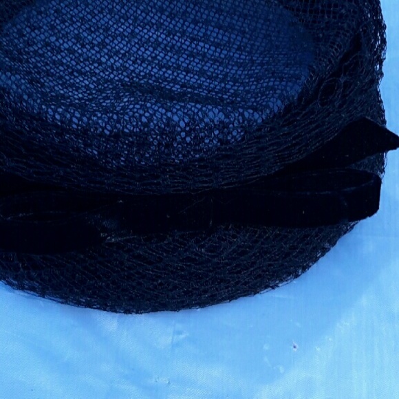 Vintage pill box black hat - Picture 2 of 4