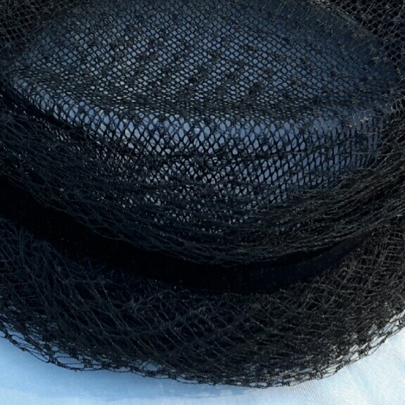 Vintage pill box black hat - Picture 3 of 4