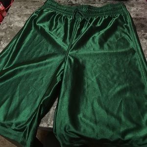 Green basketball shorts