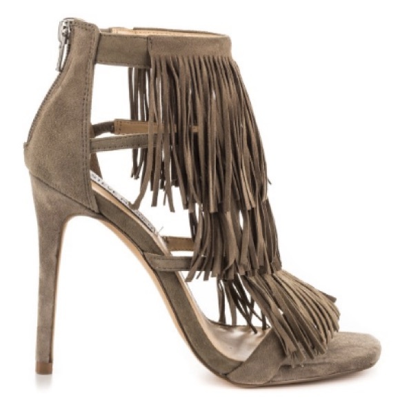 Steve Madden Shoes - NEW Steve Madden Suede Fringly Sandal Heels
