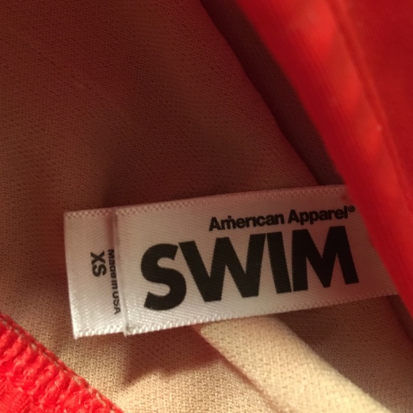 American Apparel high waisted red swim - Picture 2 of 3