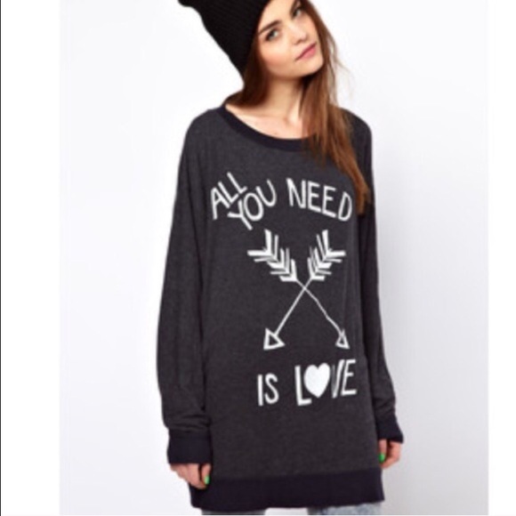 Wildfox all you need is love sweater dress
