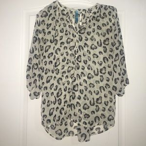 Cream Leopard Blouse