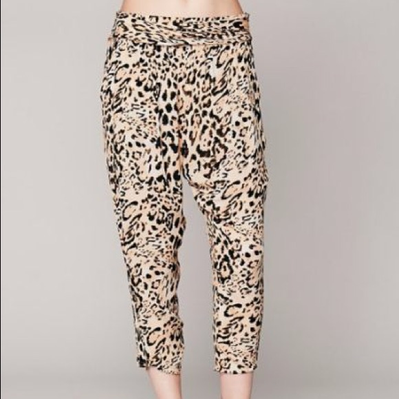 Free People Leopard Harem Pants