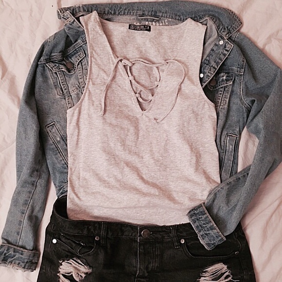 Lace up bodysuit