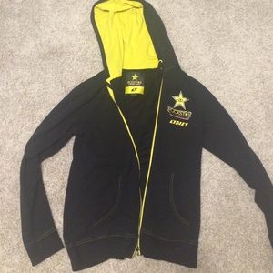 Rockstar energy zip up sweater