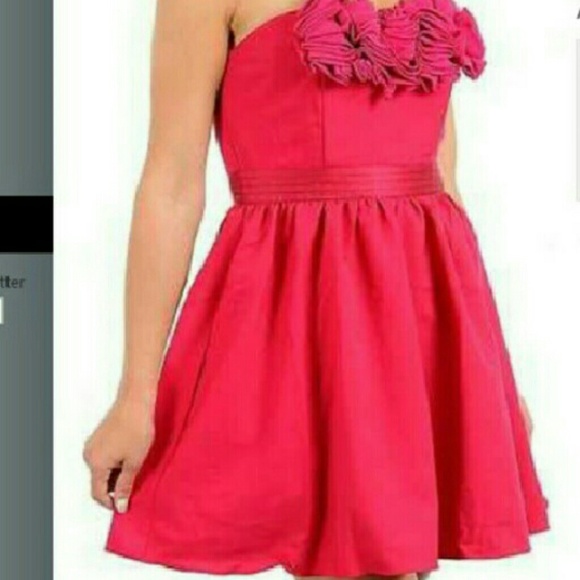 Hot pink baby doll dress