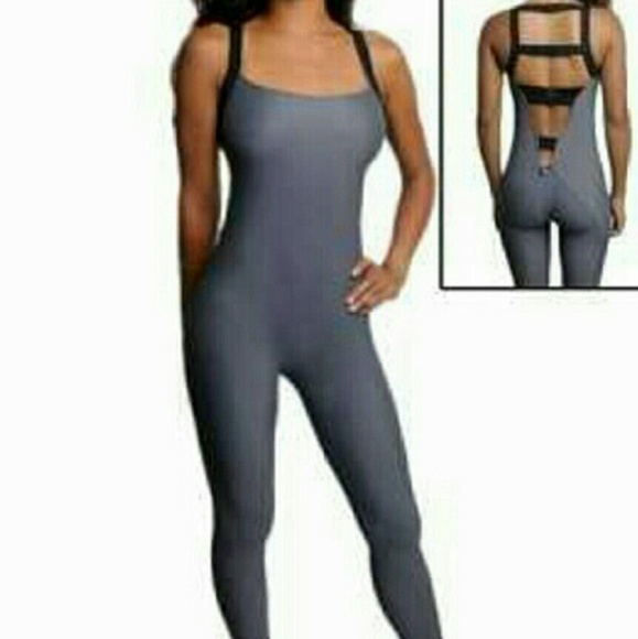 Gray bodycon jumpsuit