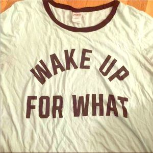 VS PINK "wake up for what" t shirt