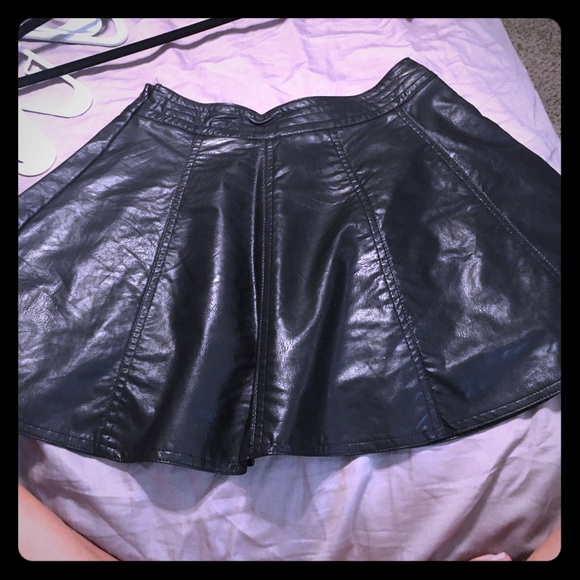 Faux leather mini