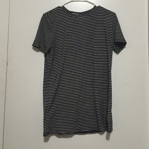 Black & White Stripes T-Shirt Dress